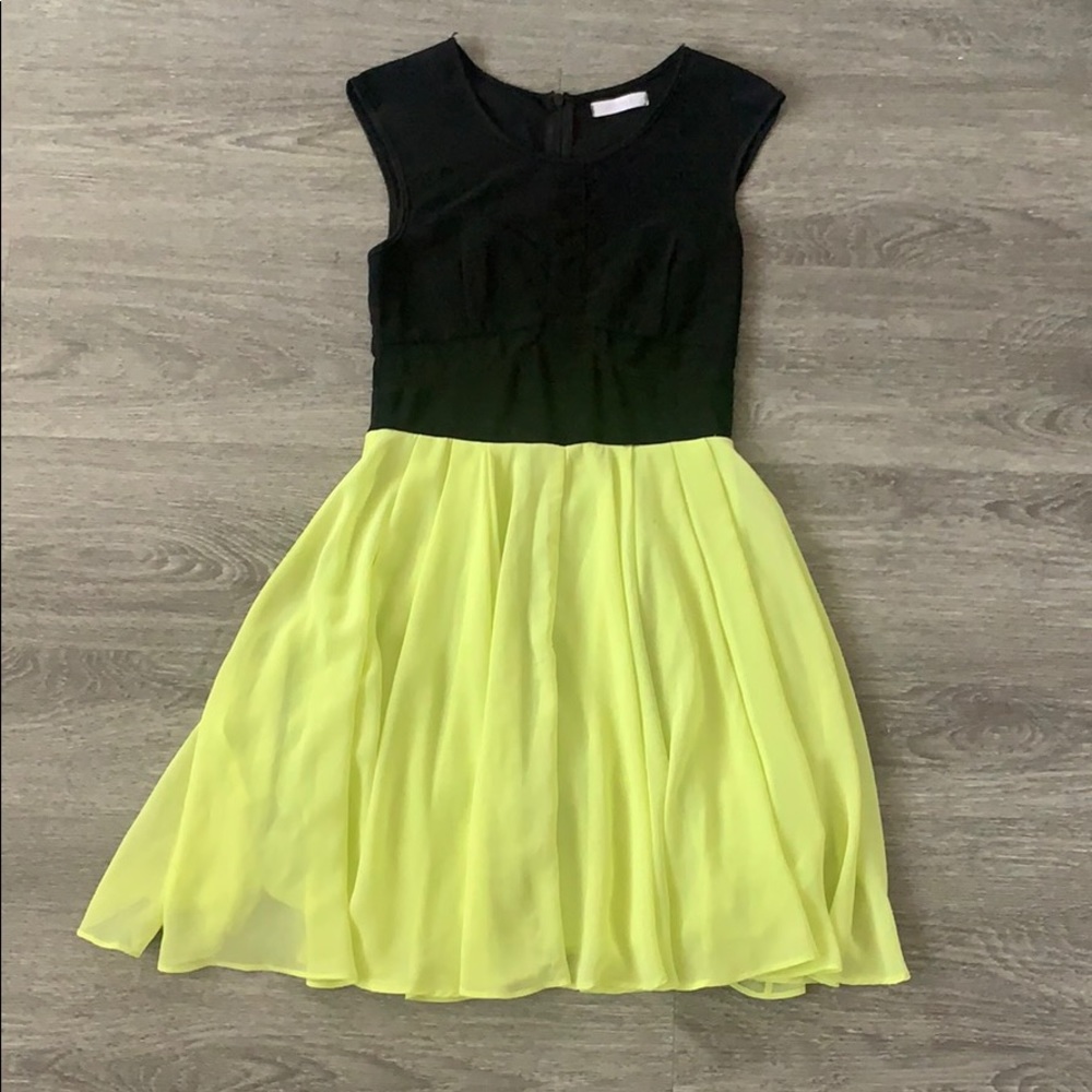 Neon black dress